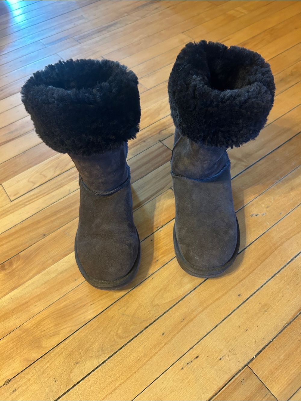 Women’s brown Uggs classic tall style